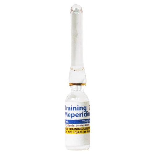 Training Ampule, Meperidine HCl Injection 75mg/mL (1mL ampule)