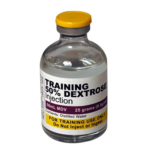 Training Vials, 50% Dextrose Injection 25grams (0.5g/mL) – Mockmeds